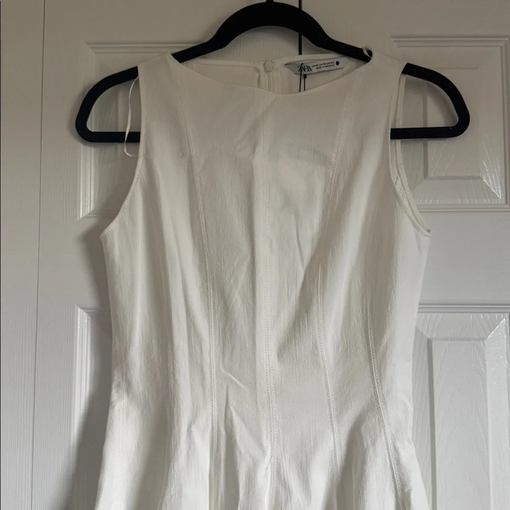 Zara White Sleeveless Dress - Picture 2 of 3